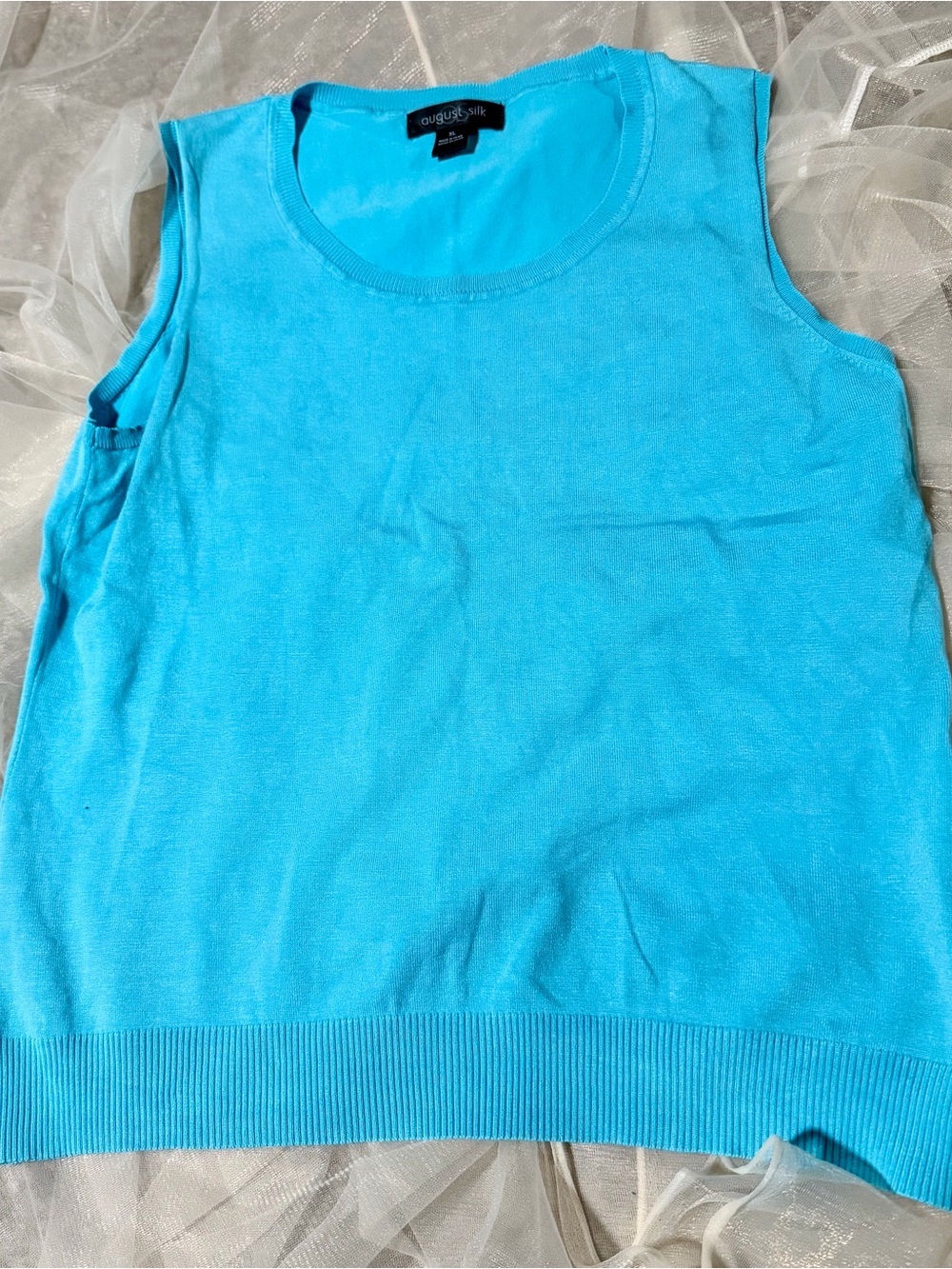 august silk Turquoise Knit Tank Top